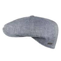 Flatcap Duco Linnen visgraat Navy Flatcap Duco Linnen visgraat Navy