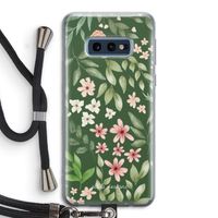 Botanical green sweet flower heaven: Samsung Galaxy S10e Transparant Hoesje met koord