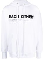 Each X Other Hoodie met logoprint - Wit - thumbnail