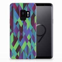 Samsung Galaxy S9 TPU Hoesje Abstract Green Blue