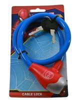 Spiderman kabelslot blauw/rood