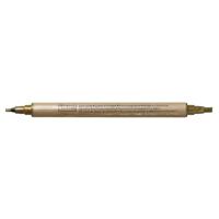 Rayher hobby Kalligrafie stift/marker 2 zijdig - goud metallic - fijne punt 2 mm/dikker punt 4 mm