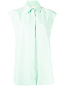 Loulou Studio chemise en lin à design sans manches - Vert