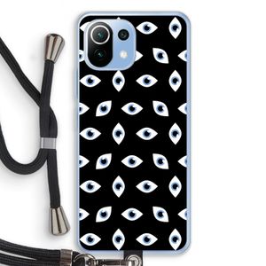 Eyes pattern: Xiaomi Mi 11 Lite Transparant Hoesje met koord