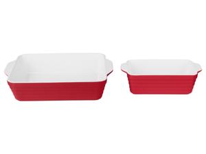 SILVERCREST Ovenschalen (set van 2 klein/rood)