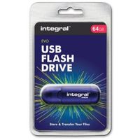Integral 64GB USB2.0 DRIVE EVO BLUE USB flash drive USB Type-A 2.0 Blauw - thumbnail