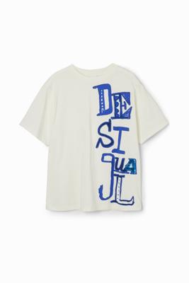 T-shirt met arty logo's - WHITE - 3/4