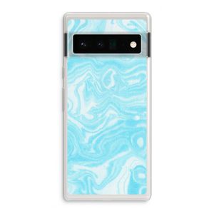 Waterverf blauw: Google Pixel 6 Pro Transparant Hoesje