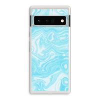 Waterverf blauw: Google Pixel 6 Pro Transparant Hoesje