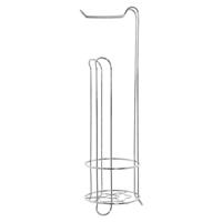 Items Toiletrolhouder - zilverkleurig - bloemetjespatroon - 60 cm