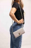 Guess Noelle Mini Crossbody Tas Dames Beige - Kleur: Beige | Soccerfanshop