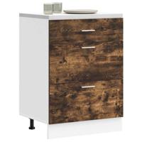 Onderkast Lyon bewerkt hout gerookt eikenkleurig