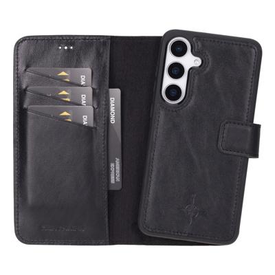 NorthLife Samsung Galaxy S25 Plus - Leren Afneembare 2-in-1 bookcase telefoonhoes - Zwart
