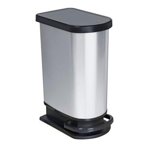 Rotho paso pedaalemmer 50l zilver/metallic
