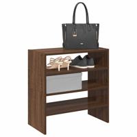 VidaXL Schoenenrekken 2 st stapelbaar 60x30x30,5 cm bruin eikenkleur