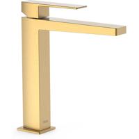 Wastafelkraan Tres Slim | Opbouw | Mengkraan | Hoog model | 1-hendel | Vierkant | 24k Goud mat