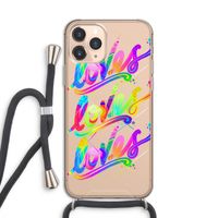 Loves: iPhone 11 Pro Transparant Hoesje met koord