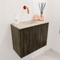 Toiletmeubel Mondiaz Joya Dlux | 50 cm | Meubelkleur Shadow | Faye wastafel Frappe Wasbak Links | Zonder kraangat(en)