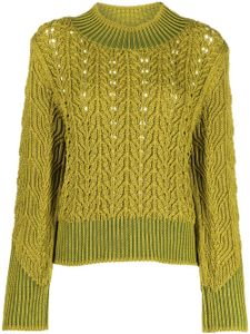 Paula Canovas del Vas pull en maille torsadée - Vert