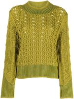 Paula Canovas del Vas pull en maille torsadée - Vert