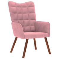 Relaxstoel fluweel roze Relaxstoel fluweel roze