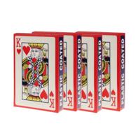 Speelkaarten set - 4x pakje met 54 kaarten - met plastic coating
