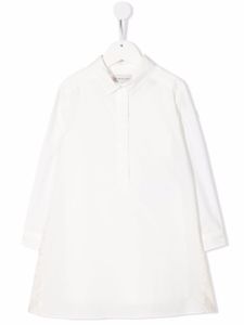 Moncler Enfant robe courte à manches longues - Blanc