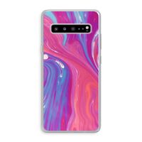 Paarse stroom: Samsung Galaxy S10 5G Transparant Hoesje