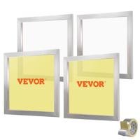 VEVOR 4-delige aluminium schermframe zeefdrukpers 20 "x20", zeefdrukmachine-accessoires 110 mesh, zuurbestendig en niet-vervormbaar voor kussensloop, stof, papier, kopieerpapier, enz.