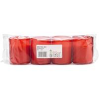 Trend candles Grafkaarsen - rood - 4x stuks - 5 x 6 cm - 25 branduren - gedenklicht