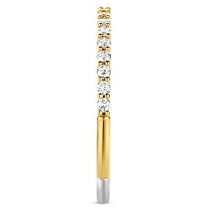 TI SENTO-Milano 12268ZY Ring zilver-zirconia goudkleurig-wit 1,5 mm