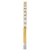 TI SENTO-Milano 12268ZY Ring zilver-zirconia goudkleurig-wit 1,5 mm