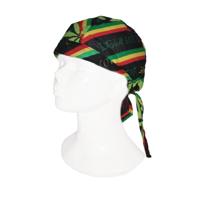 Rasta bandana - Jamaicaanse vlag - wietblaadjes - hoofddoek - verkleedartikel