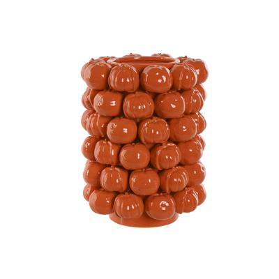 Vaas Home ESPRIT Oranje Keramisch Keramiek Tropisch 25 x 25 x 30 cm