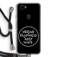 Vriendelijkheid: Pixel 3a Transparant Hoesje met koord