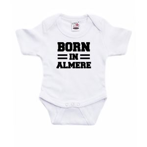 Born in Almere cadeau baby rompertje wit jongen/meisje 92 (18-24 maanden)  -