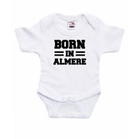 Born in Almere cadeau baby rompertje wit jongen/meisje 92 (18-24 maanden)  - - thumbnail