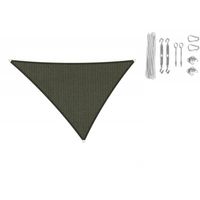 Shadow Comfort driehoek 3,5x4x4,5m Deep Grey met Bevestigingsset - thumbnail