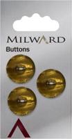 Milward Platte Knoop Glanzend Groen 17mm (3 stuks)