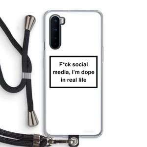 I'm dope: OnePlus Nord Transparant Hoesje met koord
