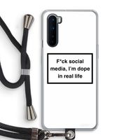 I'm dope: OnePlus Nord Transparant Hoesje met koord