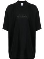 VETEMENTS t-shirt en coton à logo imprimé - Noir