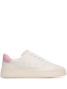 Bally baskets en cuir à logo embossé - Blanc