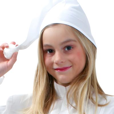 Slaapmuts voor kinderen - wit - slapen of verkleden