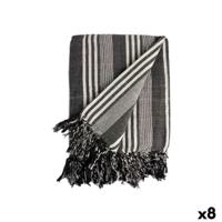 Multifunctionele sjaal Gift Decor 2658DG 2658DG Wit Grijs 235 x 205 cm Strepen (8 Stuks)