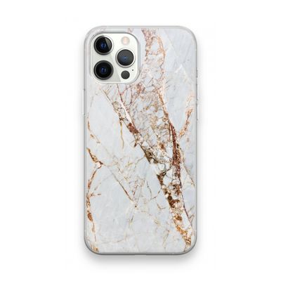 Goud marmer: iPhone 12 Pro Max Transparant Hoesje