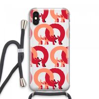Dogs: iPhone XS Max Transparant Hoesje met koord