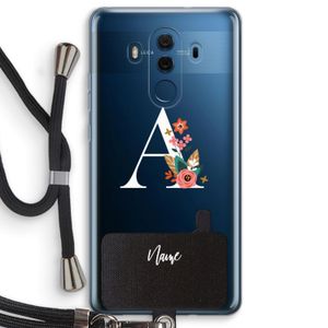 Pink Bouquet: Huawei Mate 10 Pro Transparant Hoesje met koord