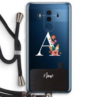 Pink Bouquet: Huawei Mate 10 Pro Transparant Hoesje met koord