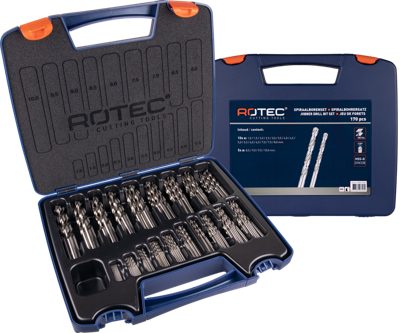 Rotec Spiraalborenset 1-10x0.5mm hss-g 170-delig